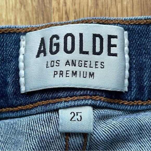 AGOLDE Women’s Sophie High Rise Skinny Distressed Ankle Crop Denim Jeans 25 - Picture 9 of 15